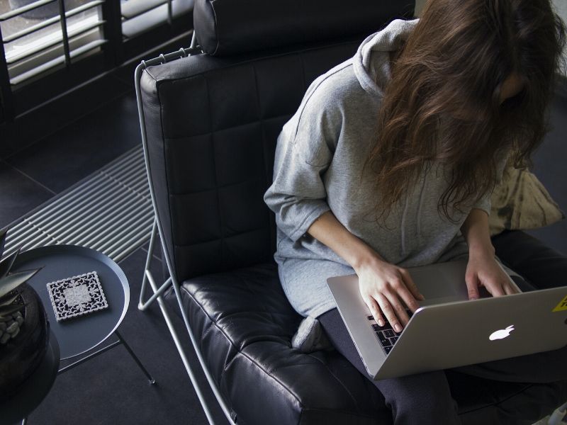 woman booking a virtual appointment