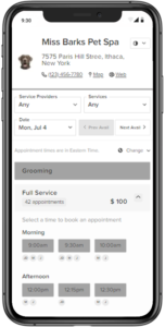 pet grooming booking software